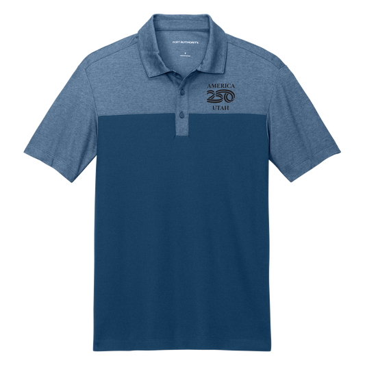 Port Authority® Fine Pique Blend Blocked Polo