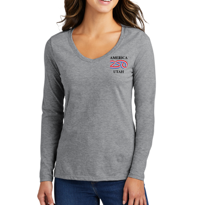 Port & Company® Women's Long Sleeve Fan Favorite™ V-Neck Tee