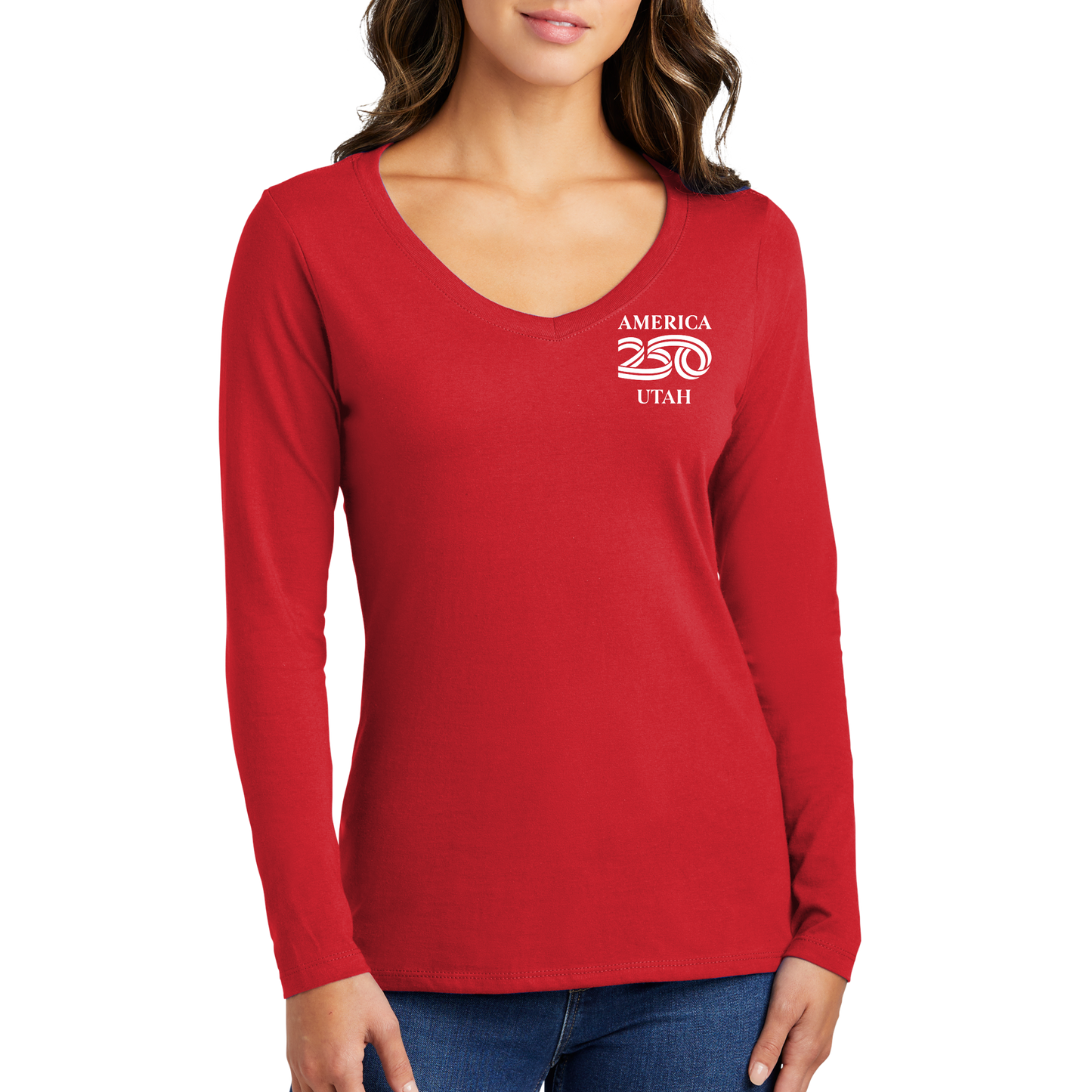 Port & Company® Women's Long Sleeve Fan Favorite™ V-Neck Tee