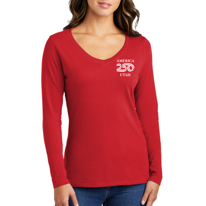 Port & Company® Women's Long Sleeve Fan Favorite™ V-Neck Tee