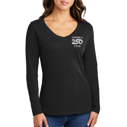 Port & Company® Women's Long Sleeve Fan Favorite™ V-Neck Tee