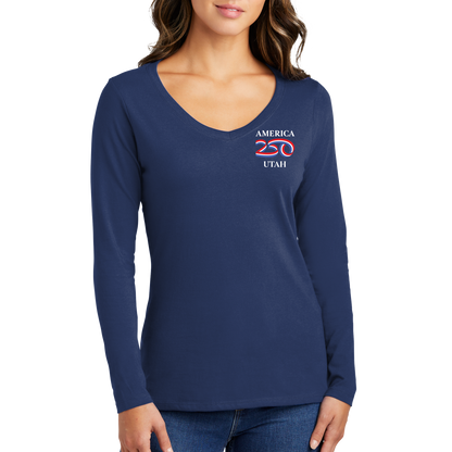 Port & Company® Women's Long Sleeve Fan Favorite™ V-Neck Tee