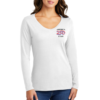 Port & Company® Women's Long Sleeve Fan Favorite™ V-Neck Tee